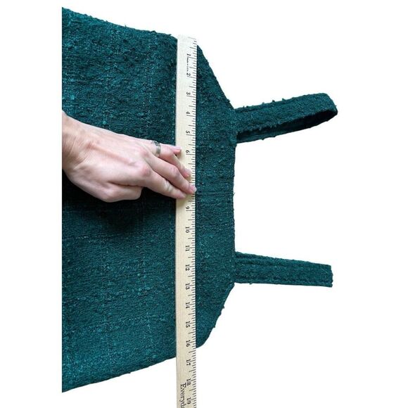 NEW Abercrombie & Fitch Tweed Mini Shift Dress size S Tall Emerald Green Sleevel - Picture 6 of 9